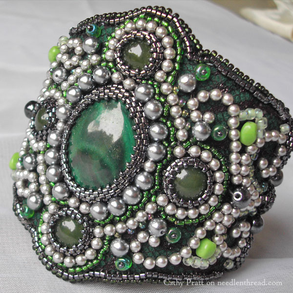 Bead Embroidered Cuff