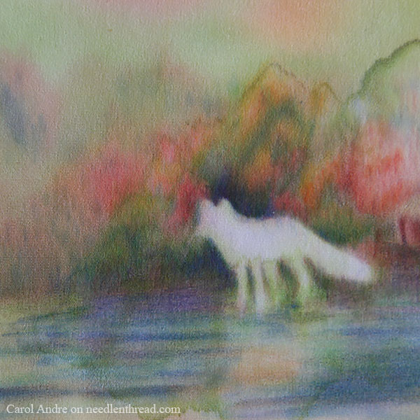 Mixed Media: Paint and Embroidery in Miniature - Fox