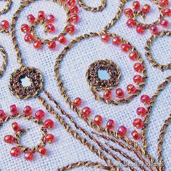 Shisha embroidery with beads