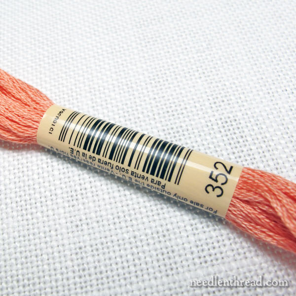 how to pull embroidery floss from the skein