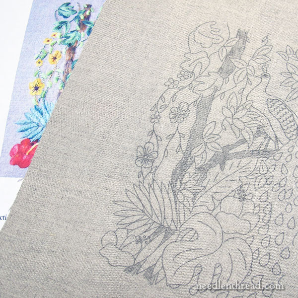 Peacock Embroidery Kit by Canevas Folies