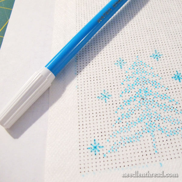 Using Sticky Fabri-Solvy for Counted Cross Stitch on Plain Weave Fabric