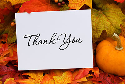 Thanksgiving - Thank you!
