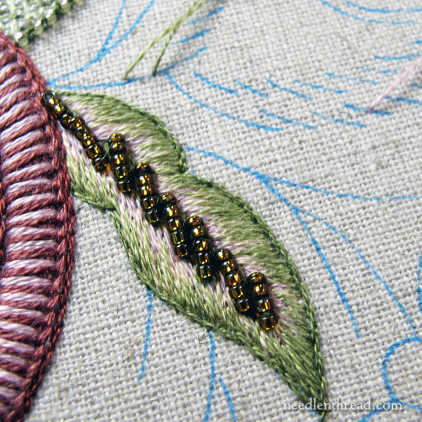 Late Harvest Embroidery Project - long & short stitch and beads