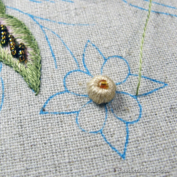 Late Harvest Embroidery Project - long & short stitch and beads