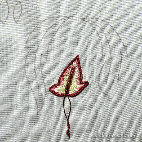 Late Harvest Embroidery Project - Stumpwork Leaves