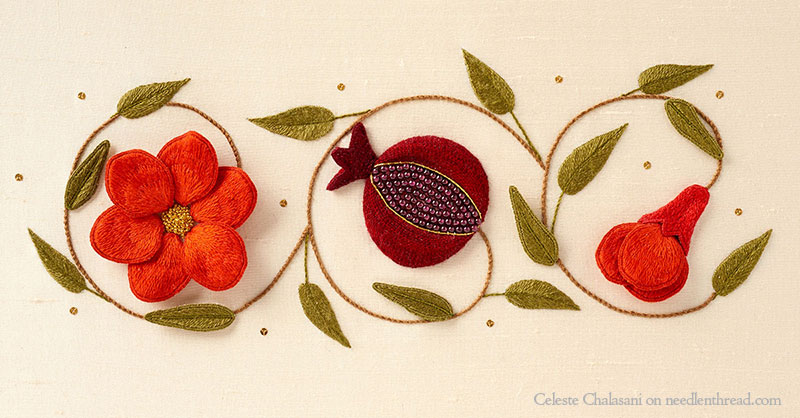 Celeste Chalasani Stumpwork Embroidery