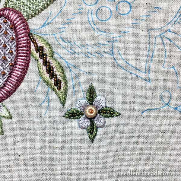 Late Harvest Embroidery Project - small flower element