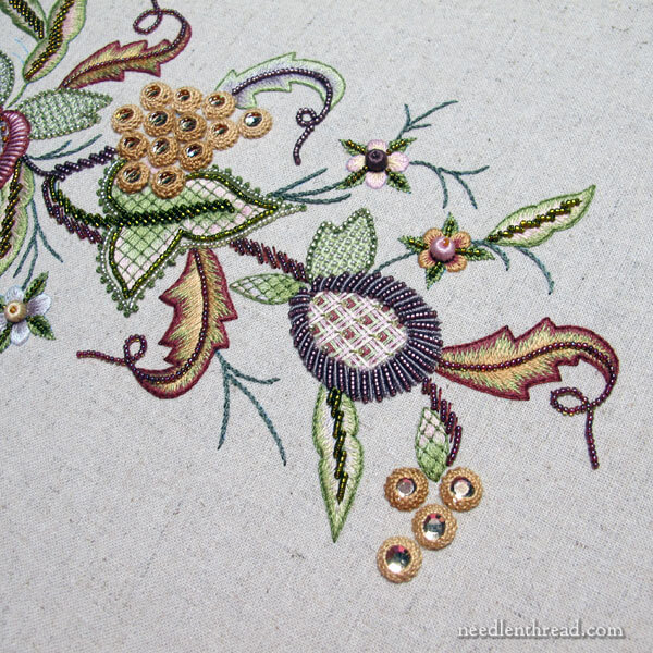 Late Harvest Embroidery Project - Crewel Intentions - Half Way