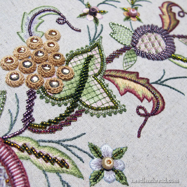 Late Harvest Embroidery Project - Crewel Intentions - Half Way