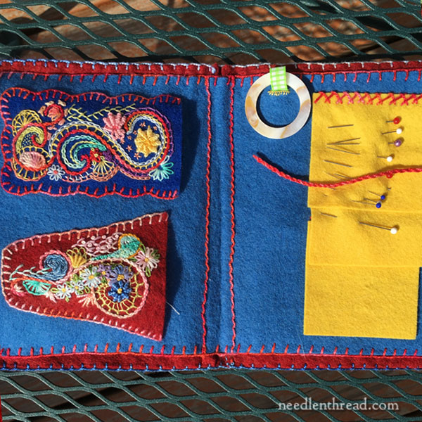 Embroidered felt needle book project - Maydel