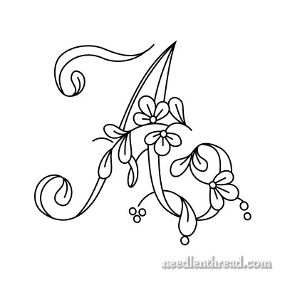 Floral Monogram A