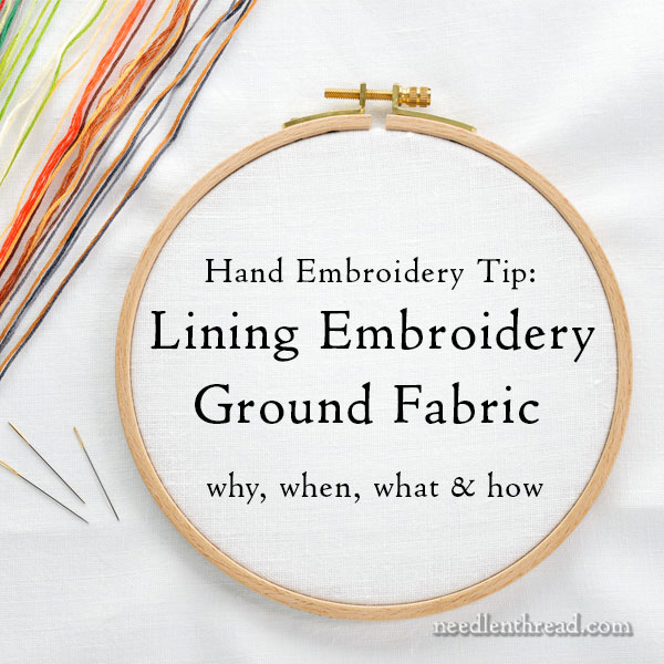 All About Backing Embroidery Ground Fabric –