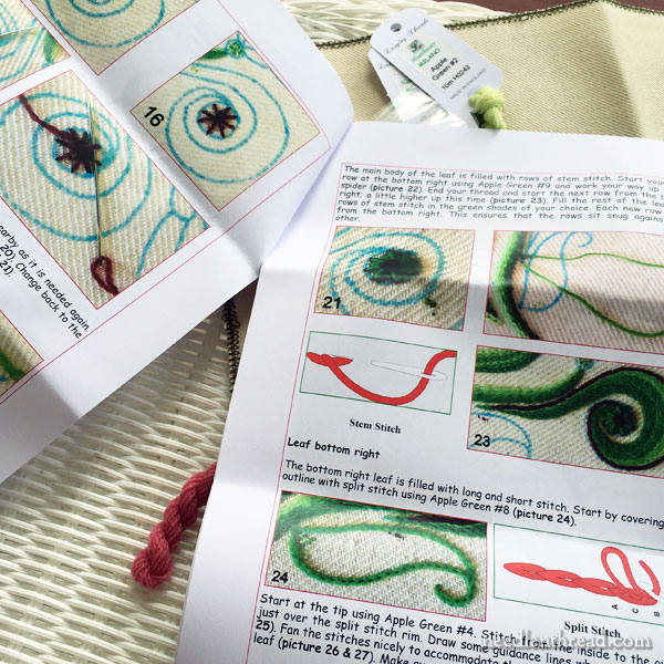 Carol's Rose Crewel Embroidery Kit from Jessica Grimm