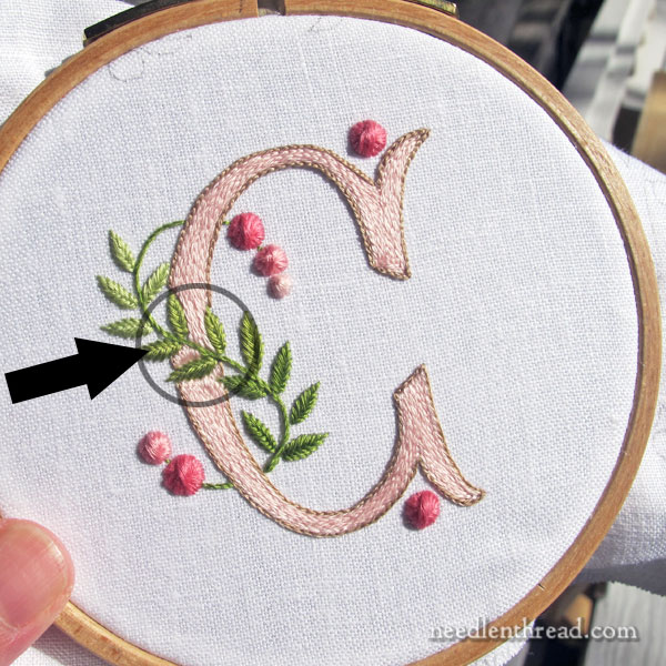 A Pretty Monogram with Simple Stitches
