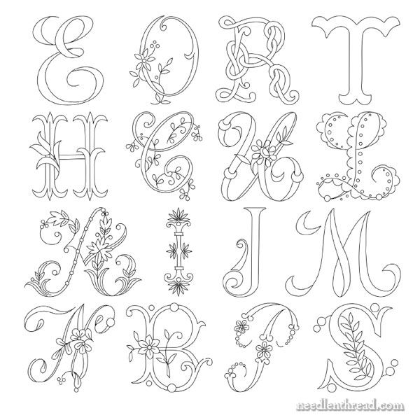 Free Alphabet Pattern For Monogram Embroidery The Weird S T Monograms 