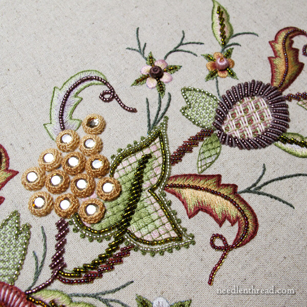 Late Harvest: Hand Embroidery Project - left side finished