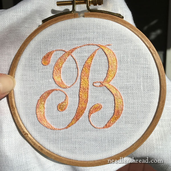 Long & Short Stitch Monogram with DMC Variations