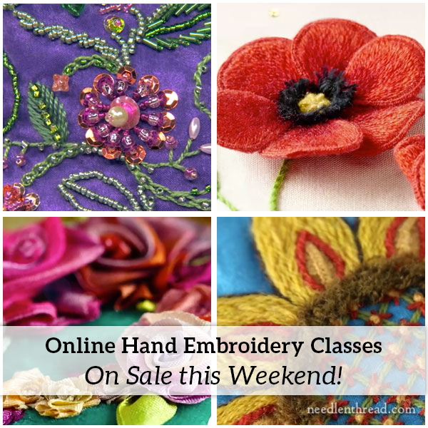 Online Embroidery Classes on sale this weekend