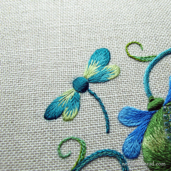 Modern Crewel: embroidery project progress