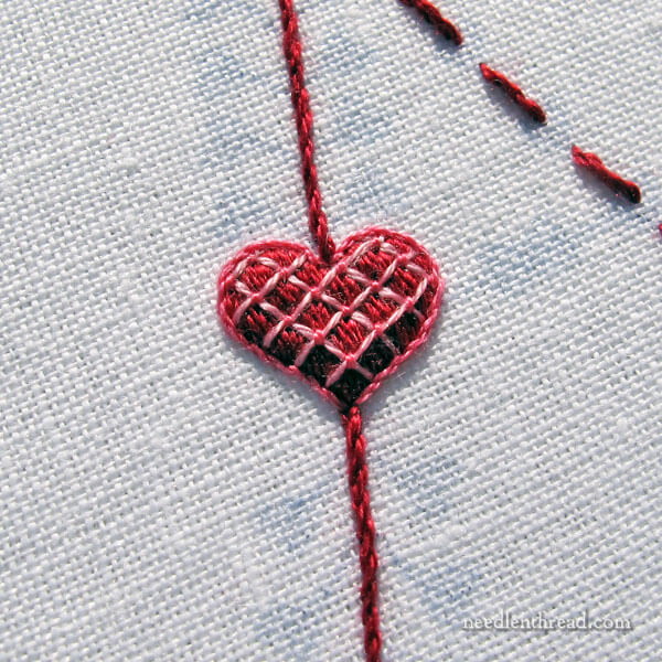 Heart Monogram B - Hand Embroidery on Needle 'n Thread