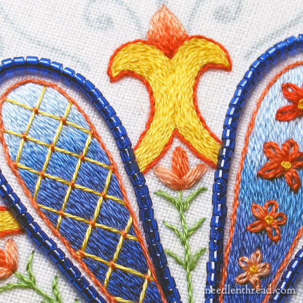 Beads on an Embroidered Kaleidoscope