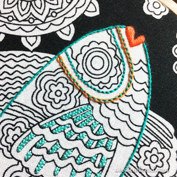 Coloring Book Fabric for Embroidery