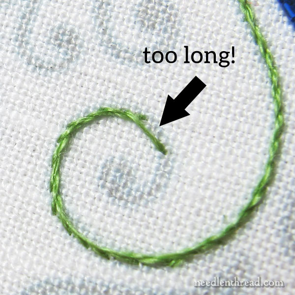 Stem Stitch Tip: Tight Curls