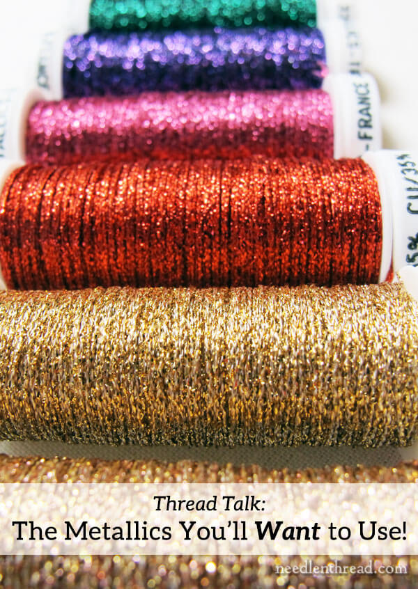 Easy to use metallic threads for machine embroidery