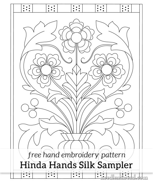 Silk Sampler for Hand Embroidery - Free Pattern