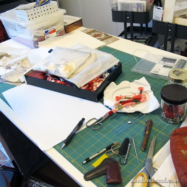 My Embroidery Workroom - Not the Dream, but It Works