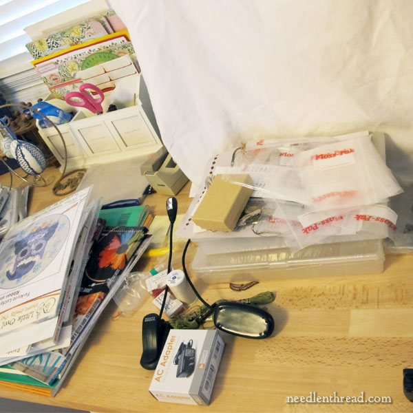 My Embroidery Workroom - Not the Dream, but It Works