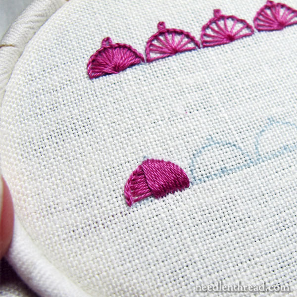Stitch Fun: Embroidery Scallops with Picots