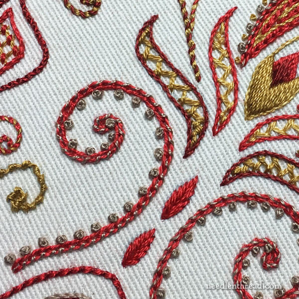 hand embroidery for the pocket of a tote bag