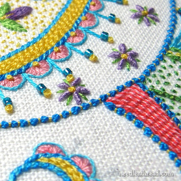 embroidered kaleidoscope paisley design
