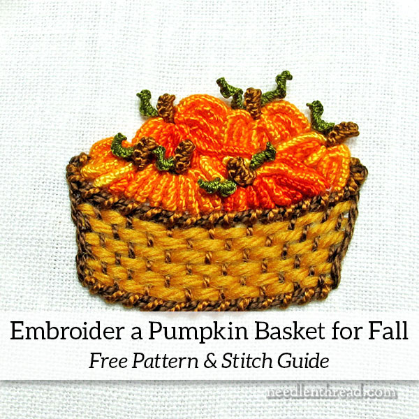 Embroider a Pumpkin Basket for Fall: Free Pattern & Stitch Guide