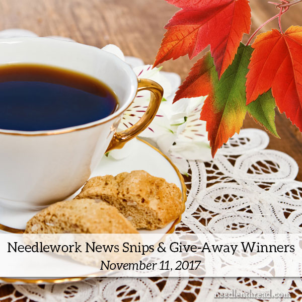 Needlework News Snips November 22, 2017