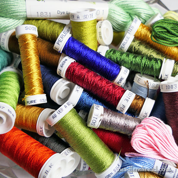 Silk Hand Embroidery Thread - Collection of different types of silk