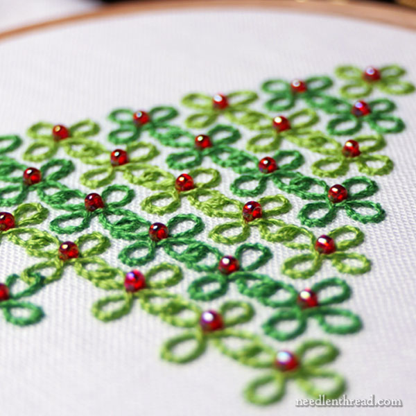 Embroidered Christmas Tree Series