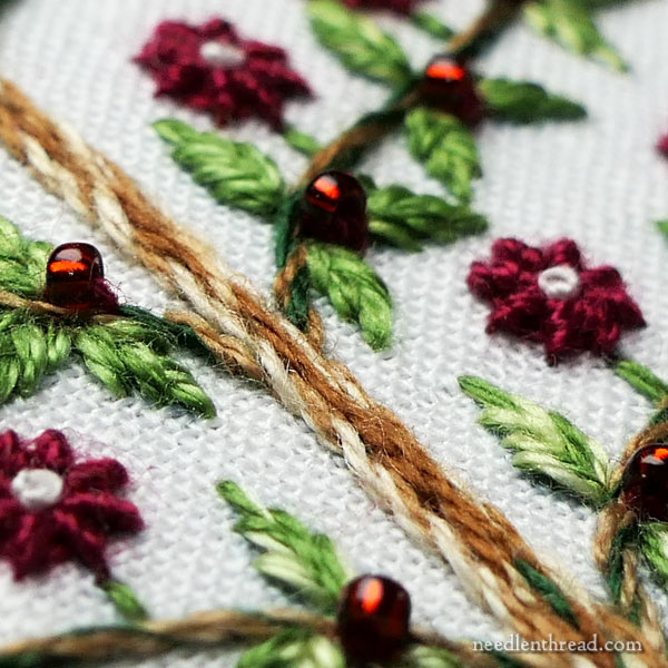 Hand Embroidered trees for Christmas on Needle 'n Thread