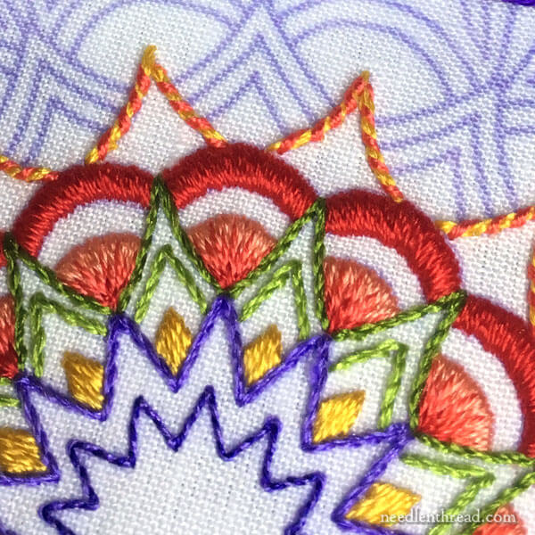 Tulip Festival: An Embroidered Kaleidoscope - Working Outwards