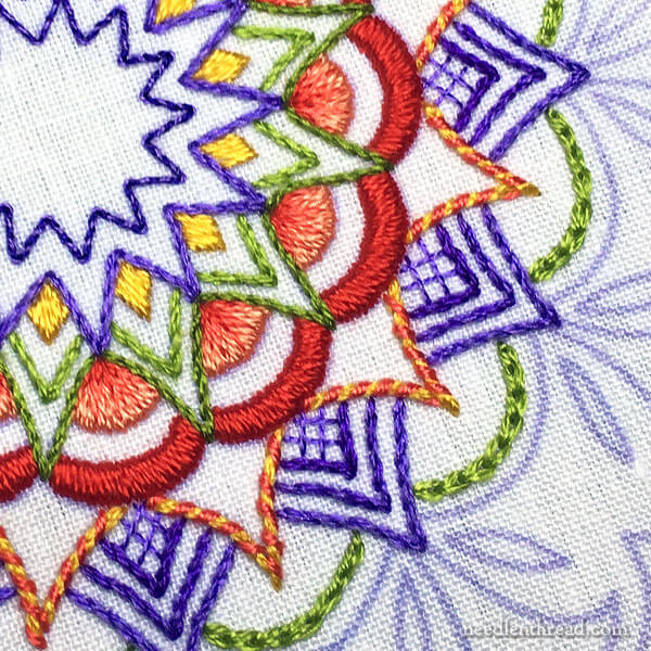 Tulip Festival: An Embroidered Kaleidoscope - Working Outwards