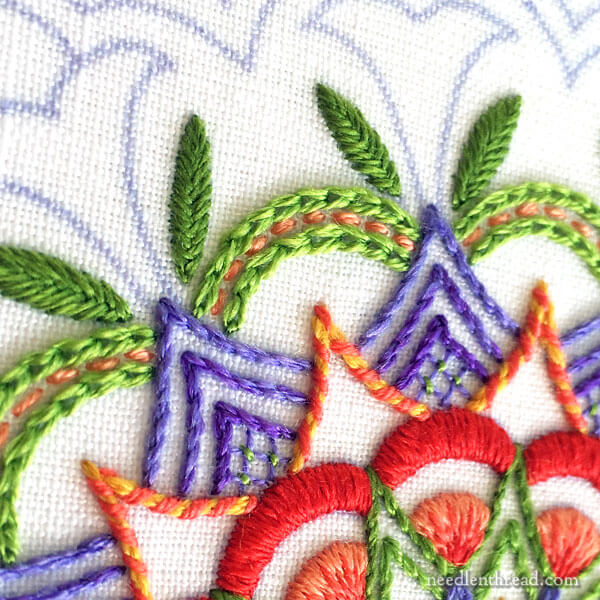 Tulip Festival: An Embroidered Kaleidoscope - Working Outwards