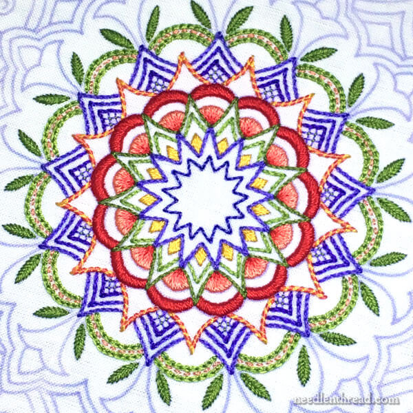Tulip Festival: An Embroidered Kaleidoscope - Working Outwards