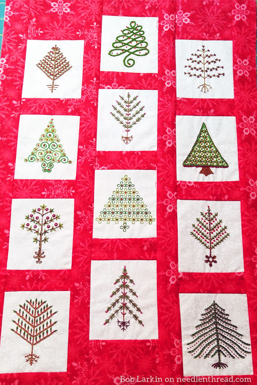 Reader's Embroidery: 12 Trees for Christmas wallhanging