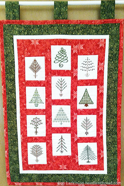 Reader's Embroidery: 12 Trees for Christmas wallhanging