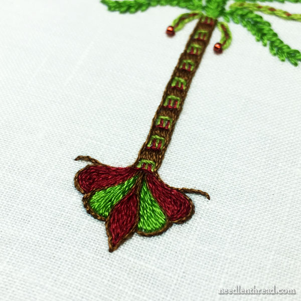 Christmas Palm Tree Embroidery