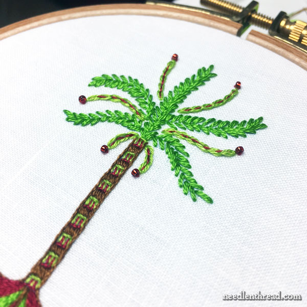 Christmas Palm Tree Embroidery