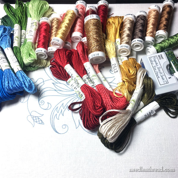 20 meters per thread / hand embroidery embroidery / silk thread / silk hand  embroidery thread / Grey green