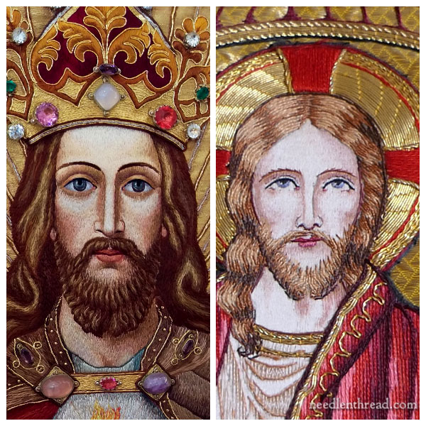 Ecclesiastical Embroidery: Christ embroidered on vestments